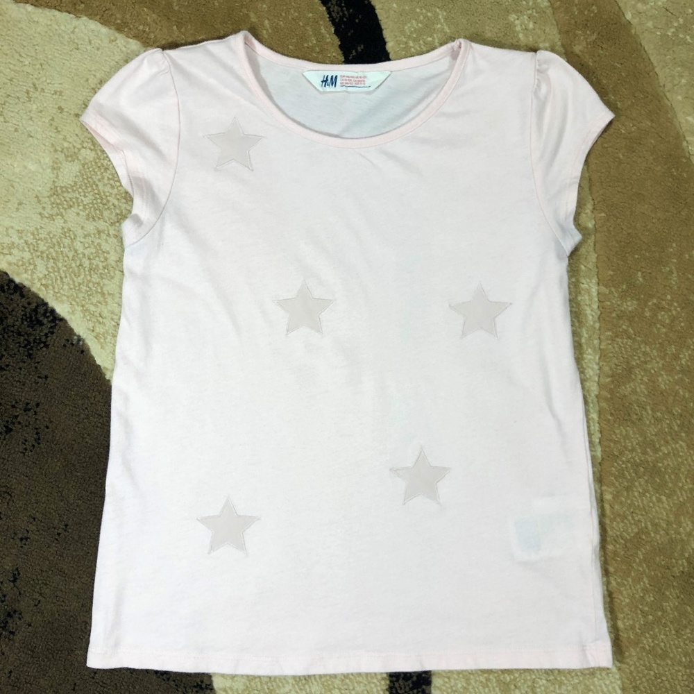 Girls' H&M Short Sleeve Pink Tee, Size 10-12Y